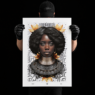ISO A Series print sizes shown with Amina