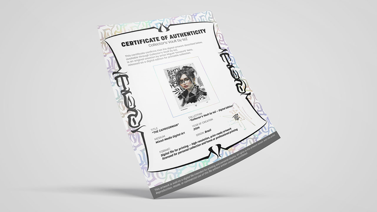 Certificate of Authenticity by teZ