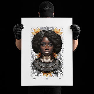 3:4 Ratio print sizes shown with Amina